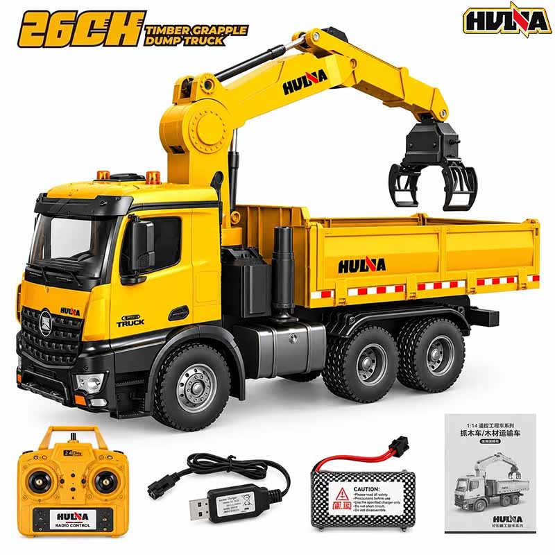 کامیون کنترلی 6 چرخ جرثقیلی هوینا مدل Huina Tipper Truck 1575
